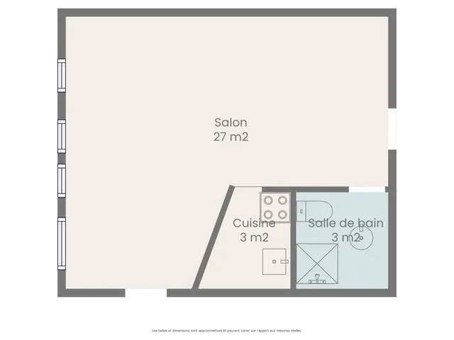 Studio for sale in rue de la Halle – 1/6