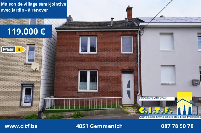 Maison à vendre à La Calamine – 1/10